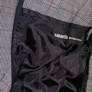 Samantha Stretch Skirts - Samantha Stretch Front Slit Plaid Pencil Skirt Samantha Stretch Skirts - Samantha Stretch Front Slit Plaid Pencil Skirt